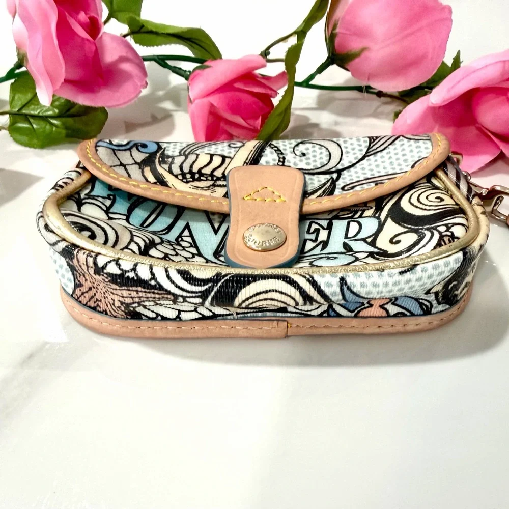 Authentic Collectible Disney Dooney & Bourke Artistic Leather and Gold Wristlet